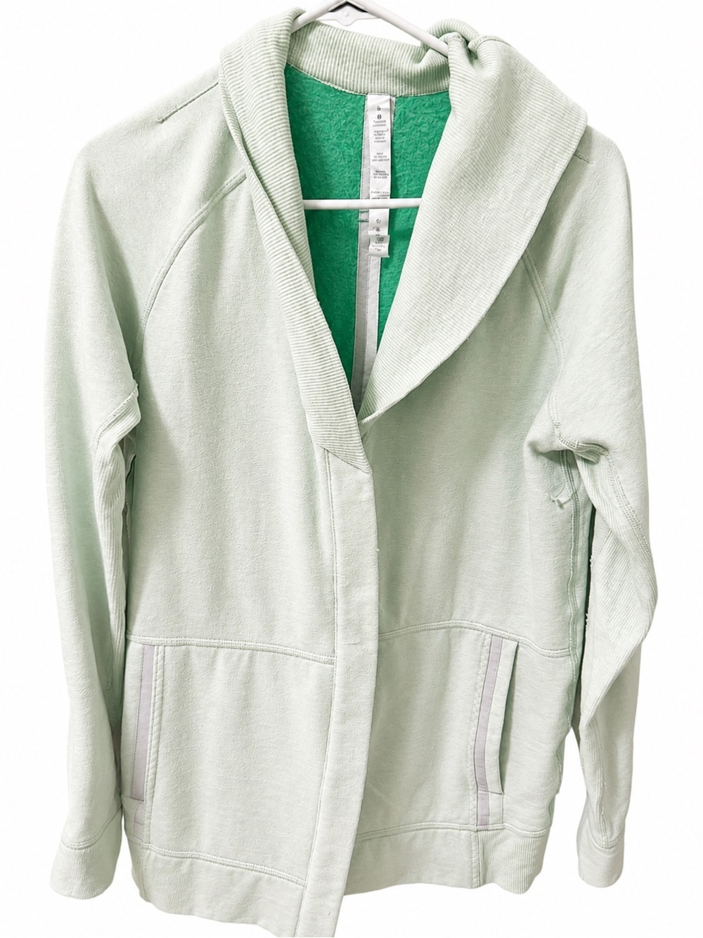 Lululemon Mint Green Wrap Cardigan Jacket Size 8